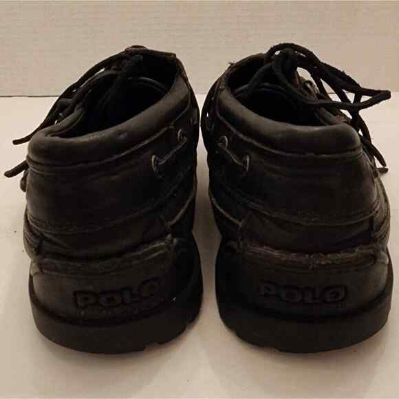 Polo Ralph Lauren vintage black buckle deck boat shoes loafers men\'s size 10.5 D main image 5